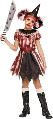 Produktbild von Harlekina - Horror Halloween Kostüm Kinder Mädchen Kindergröße: 164-170