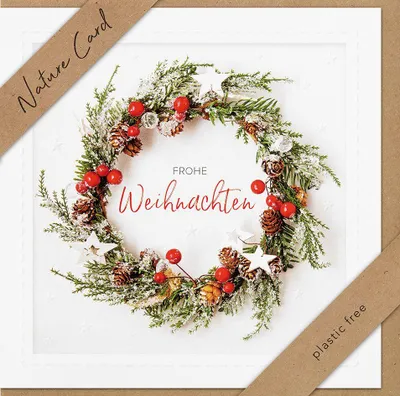 Produktbild von Weihnachten - Nature Cards Handmade - Glückwunschkarte im Format
