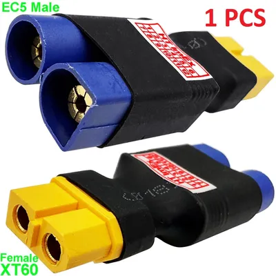 Produktbild von Adapter XT60 Buchse auf EC5 Stecker Goldanschluss Lipo-Akku RC-Kabel