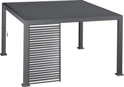 Produktbild von Jalousie für bioklimatische pergola "evora" - 1 3 seite - 1,2 x 2,3 m graphit - Hespéride