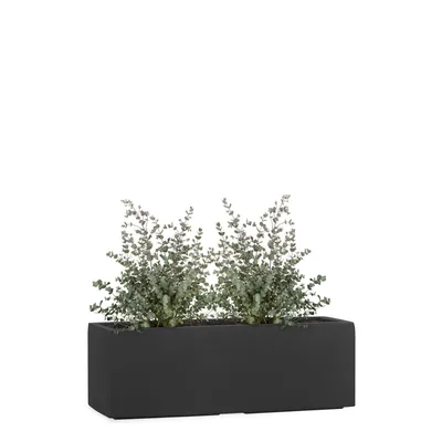 Produktbild von PFLANZWERK® Pflanzkübel TUB 50cm ANTHRAZIT Fensterbank Premium Blumenkübel mit Lotus-Effekt Fiberglas - Handgefertigt - Frostbeständig