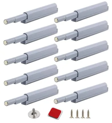 Obrázek produktu pro Magnetický zámek pro dveře – dveřní zámek pro posuvné dveře – bez madla – uzamykací mechanismus – 10 kusů – ideální pro kuchyň/ložnici – dveřní zámek