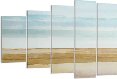 Produktbild von Bild auf Leinwand - Leinwandbild - 5 Teile - Abstraktion Gürtel Gold - 150x100cm - Wand Bild - Wanddeko - Wandbilder - Leinwanddruck - Bilder - Wanddekoration - Leinwand bilder - EG150x100-4263