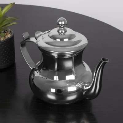 Produktbild von Teekanne 0,7L aus Edelstahl 18/10, Hexagon Design, für alle Herdarten geeignet