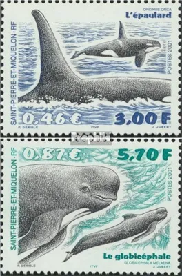 Produktbild von Briefmarken St. Pierre und Miquelon 2001 Mi 823-824 (kompl.Ausg.) postfrisch Wale