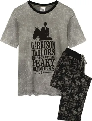 Image de Peaky Blinders - Pyjama avec pantalon long pour homme NS6627 (L) (Gris/Noir)