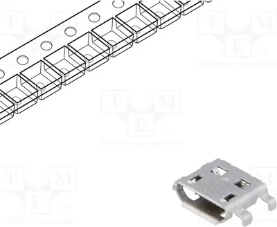 Obrázok produktu pre 3x USB B micro zásuvka, horizontálna, 47642-0001, konektor USB a IEEE1394