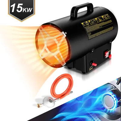 Produktbild von Clanmacy Gasheizgebläse Gasheizer Heizgerät Gasstrahler Gas Heizgebläse manuelle Zündung Gaskanone 15000W für 225㎡ Werkstätten, Straßenbrücken, Eisenbahnflughäfen Maschinenwartung