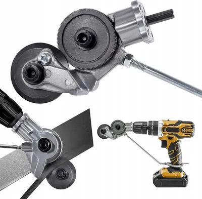 Produktbild von GEKO | Elektrischer Bohrplattenschneider, Metallknabber-Bohraufsatz mit Adapter, lektrischer Bohrmaschinen Plattenschneider