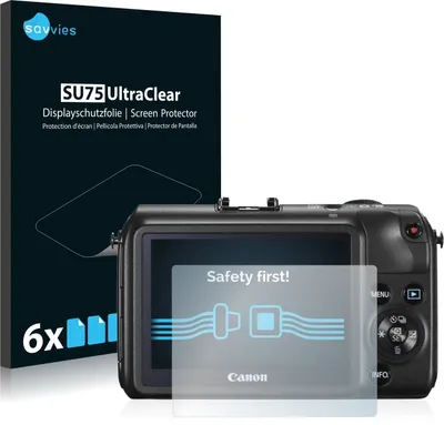Produktbild von 6x Für Canon EOS M Schutzfolie Savvies Displayschutz Display Schutz Folie Klar Transparent