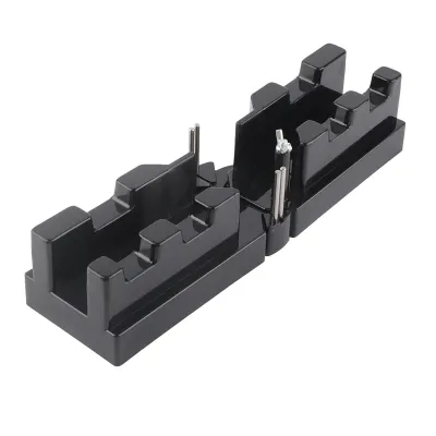 Image de outil de coupe d'angle d'onglet 2 en 1 en plastique ABS noir de haute précision et résistant à l'usure - gabarit de mesure