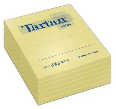Immagine prodotto di Tartan 12776 Tartan Notes Haftnotizen, 127 x 76 mm, hellgelb,
