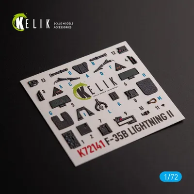 Produktbild von Kelik K72141 - 1:72 F-35B - interior 3D decals for Tamiya kit - Neu