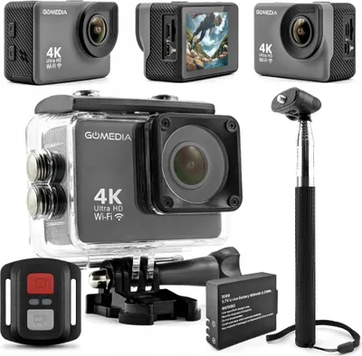 Produktbild von Wasserdichte Sportkamera Gomedia V-30 4K 30Fps Wi-Fi Fernbedienung+Kij+900Mah