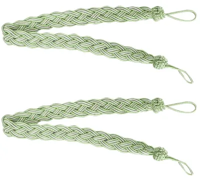 Gardinen Raffhalter 2er Set Polyester 58 cm Grün