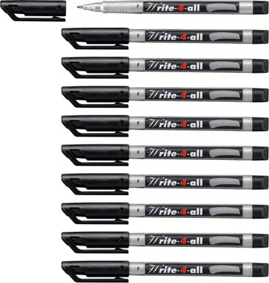 Produktbild von Permanent-Marker - STABILO Write-4-all - fein - 10er Pack - schwarz