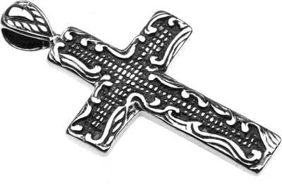 Produktbild von Edelstahl Anhänger aus 316L Kreuz mit Dekor