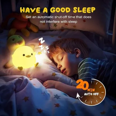 Obrázek produktu pro Silikonové noční lampičky pro děti, LED osvětlení, jemný design