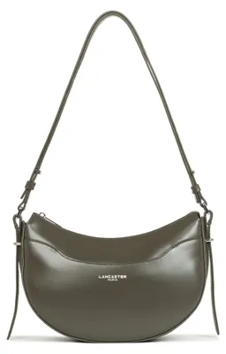 Image de Lancaster Sac Demi-lune Zippé Suave Ace Cuir Kaki foncé