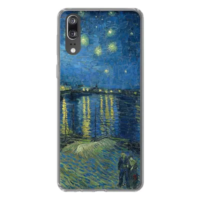 Produktbild von MuchoWow® Handyhülle Schutzhülle Hülle für Huawei P20 Die sternenklare Nacht - Vincent van Gogh Silikon Softcase Handy Hülle - Hardcover