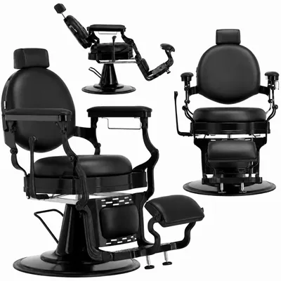 Image de Fauteuil barbier Logan hydraulique professionnel pour salon de coiffure et barbershop Barberking, Image générée par une IA