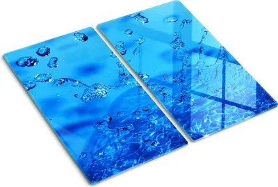 Immagine prodotto di Copertura per piano cottura – Copertura per piano cottura a induzione – Piano di vetro protettivo – 2x30x52 cm – Piani di vetro protettivi per fornelli – Vetro temperato – Gocce d'acqua