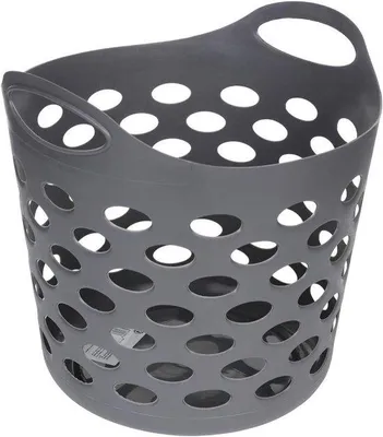 Image de Panier à linge rond 28 litres - Gris