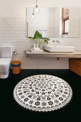 Immagine prodotto di Mijolnir, Venice - Nero (100), Tappetini da bagno, Multicolore, Poliestere, 100 x 100 cm