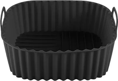 Produktbild von Silikon-Luftfritteusenkorb, wiederverwendbare Silikoneinlagen für die Luftfritteuse, BPA-freie Luftfritteusen-Kochpfanne, Ersatz für Pergamentpapier, hitzebeständiges Luftfritteusen-Zubehör