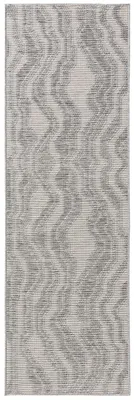 Läufer Kunstfaser 80x250 cm, grau, für Innen & Außen