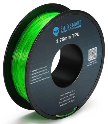 Produktbild von SainSmart TPU 3D-Drucker Filament, 1,75 mm, 0,8 kg, Grün