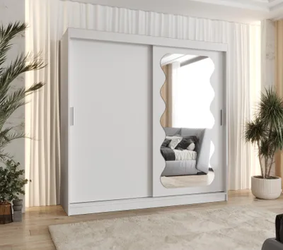 Obrázok produktu pre Šatníková skriňa 200 cm ROZANA - biela