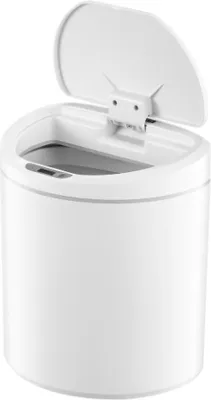 Produktbild von Rijoka Sensor Mülleimer 8L – Kunststoff Weiß – Soft Close – Fingerabdruck frei – Modern Design
