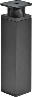 Produktbild von Hettich Möbelfuß 4,0 x 15 -16,5 cm Stahl schwarz - 1 Stück