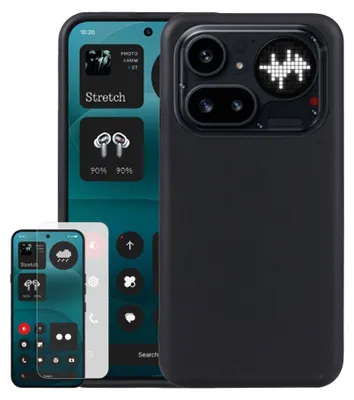 Produktbild von Handy Hülle + 9H Schutzglas für Nothing Phone 4a Pro TPU Set Cover Case Schwarz