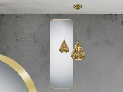 Produktbild von Ganzkörper Wandspiegel BRITNEY Rahmen Gold 50x150cm