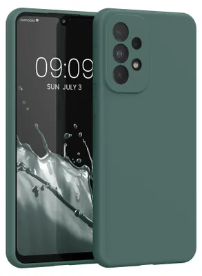 Produktbild von kwmobile Handyhülle für Samsung Galaxy A33 5G Hülle - Case Silikon - Kabelloses Laden - Schutzhülle Cover in Moosgrün