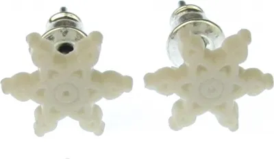 Produktbild von Schneeflocke Ohrstecker Miniblings Eisblume Schnee Weihnachten Winter mini