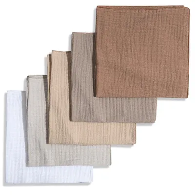 Produktbild von DOLCE SONNO 5Pack Babywindeln aus Baumwoll-Musselin PREMIUM 30x30 cm – MIX12