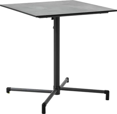 Produktbild von Dehner Gartentisch Capri, Balkontisch klappbar, bis zu 4 Sitzplätze, 70 x 74 x 70 cm, Metall pulverbeschichtet, grau