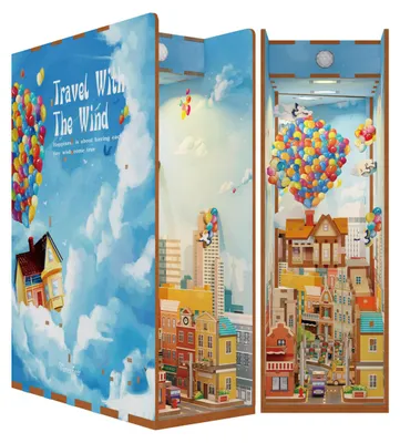 Tonecheer, DIY Book Nook, Travel Weißh the Wind Bookend, TQ126, 18,2x8x24,5cm