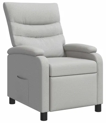 Image de Fauteuil vidaXL, couleur gris nuage, revêtement en tissu