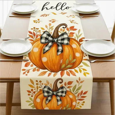 Produktbild von Tischläufer Herbst Deko 34x183 cm 100% Polyester
