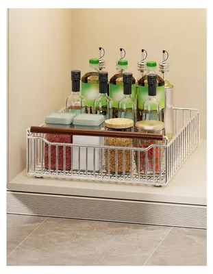Immagine prodotto di Cestello estraibile per mobiletti sottolavello - Organizzatore da cucina in metallo
