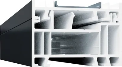 Produktbild von Verbreiterungsprofil 35 mm ARON Basic weiß/anthrazit Länge 2200 mm