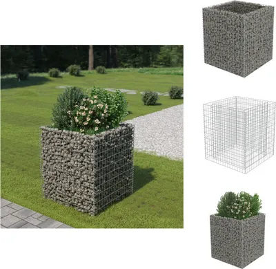Obrázok produktu pre vidaXL Gabionový vyvýšený záhon Pozinkovaná oceľ 90×90×100 cm - Kvetináče a sadenice