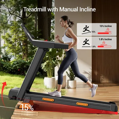 Imagen del producto de Cinta de correr plegable - Inclinación del 15% - Velocidad de 12 km/h - Superficie de carrera de 80 cm de largo - Superficie de carrera de 50 cm de ancho - Para uso doméstico