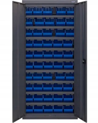 Zdjęcie produktu dla UHL-MASH Szafa NARZĘDZIOWA YSM-14.01 180x80x30cm 50 kuwet Metalowa Garażowa Warsztatowa Kolor ciemnoszary RAL 7015 Duża Pojemna Organizer