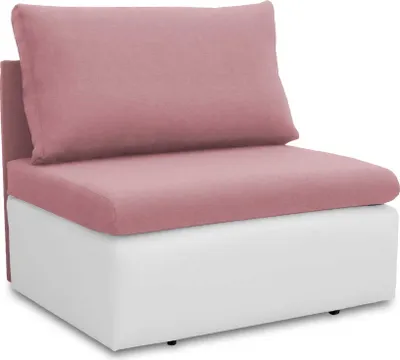 Produktbild von TOLEDO Lehnsessel, Sessel mit Schlaffunktion, Schlafsofa, Klappsofa, Schlafcouch, Bettsofa, vom Hersteller, Couch, Couchgarnitur, Sofagarnitur, Ideal für kleine Wohnungen (Puderrosa/Weiß)