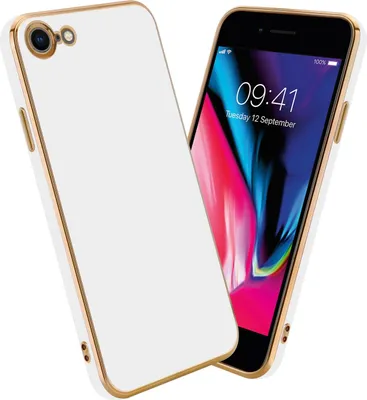 Produktbild von Cadorabo Schutzhülle für Apple iPhone 7 / 7S / 8 / SE 2020 Hülle in Weiß Handyhülle TPU Silikon Kameraschutz Etui Case